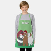 ベア – シーズンのご挨拶 エプロン (着用した状態)