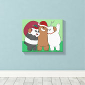 ベア – シーズンのご挨拶 キャンバスプリント (インサイチュ (ウッドフロア))