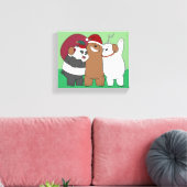 ベア – シーズンのご挨拶 キャンバスプリント (インサイチュ (リビング))