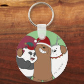 ベア – シーズンのご挨拶 キーホルダー (正面)