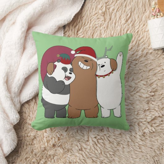 ベア – シーズンのご挨拶 クッション (ブランケット)