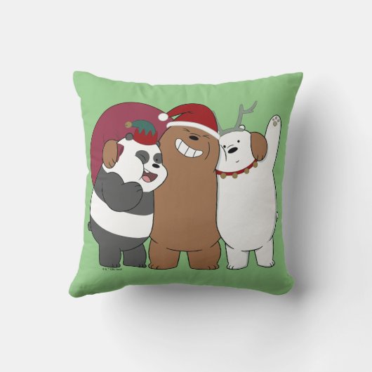 ベア – シーズンのご挨拶 クッション (裏面)