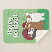 ベア – シーズンのご挨拶 シェルパブランケット (正面(横))