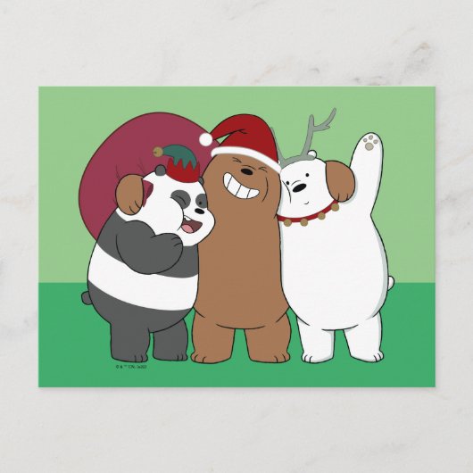 ベア – シーズンのご挨拶 ポストカード (正面)