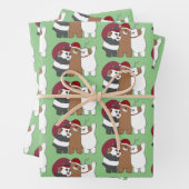 ベア – シーズンのご挨拶 ラッピングペーパーシート (インサイチュ)