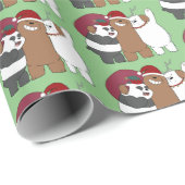 ベア – シーズンのご挨拶 ラッピングペーパー (ロールコーナー)