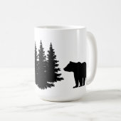 ベア&ツリーシルエット コーヒーマグカップ (正面右)