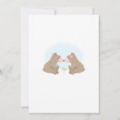 ベア+バルーン性別リビール招待状 招待状 (裏面)