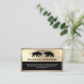 ベア・ブル・マーケット・ロゴ |金ゴールドの連続 名刺 (スタンド正面)