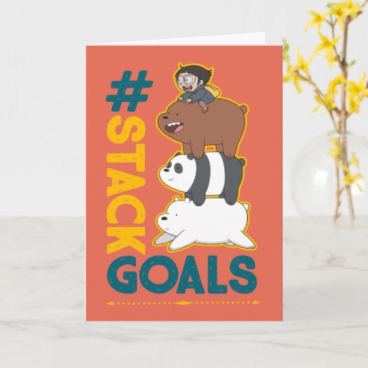 ベア・ベアとクロエ – #StackGoals カード (黄色い花)