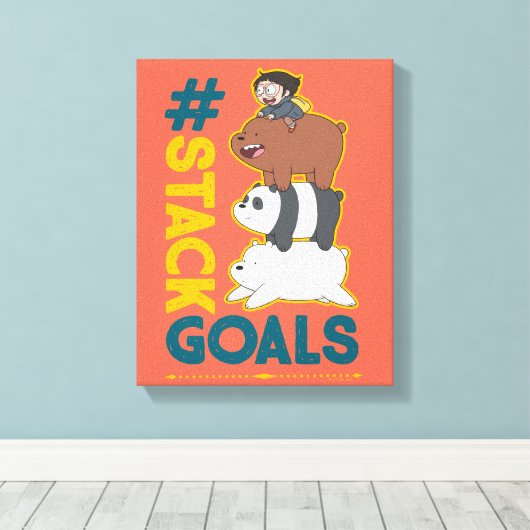 ベア・ベアとクロエ – #StackGoals キャンバスプリント (インサイチュ (ウッドフロア))