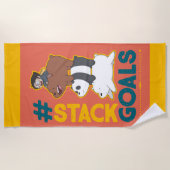ベア・ベアとクロエ – #StackGoals ビーチタオル (正面)