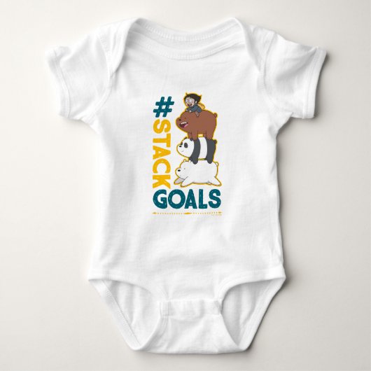 ベア・ベアとクロエ – #StackGoals ベビーボディスーツ (正面)