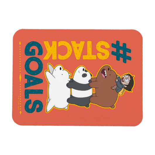 ベア・ベアとクロエ – #StackGoals マグネット (横)