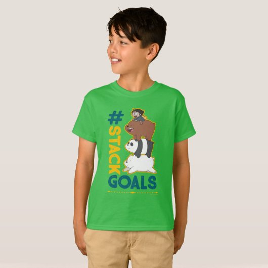 ベア・ベアとクロエ – #StackGoals Tシャツ (正面フル)