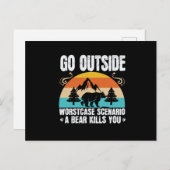 ベア – 最悪の場合のシナリオ外に移動 ポストカード (正面/裏面)