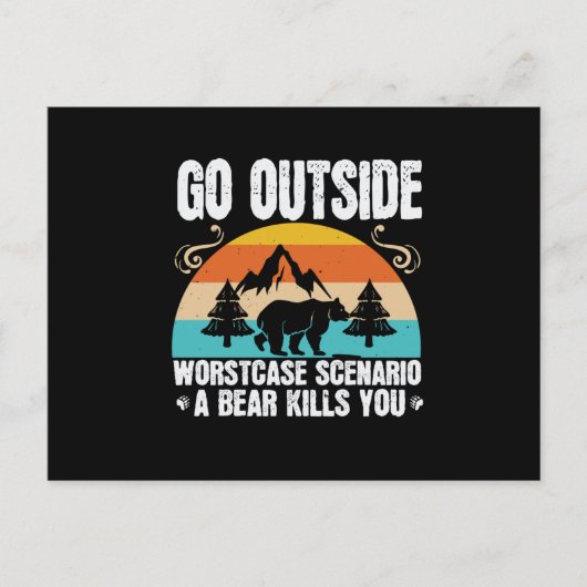 ベア – 最悪の場合のシナリオ外に移動 ポストカード (正面)