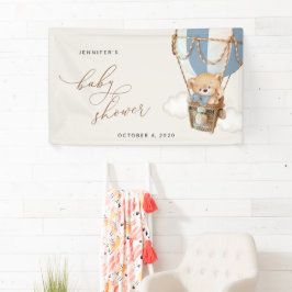 ベア,青い熱気球,赤ちゃんシャワー歓迎 横断幕