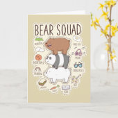ベア – Bear Squad Journal Graphic カード (黄色い花)