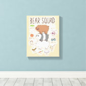 ベア – Bear Squad Journal Graphic キャンバスプリント (インサイチュ (ウッドフロア))