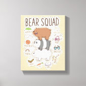 ベア – Bear Squad Journal Graphic キャンバスプリント (正面)