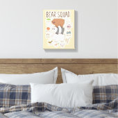 ベア – Bear Squad Journal Graphic キャンバスプリント (インサイチュ (寝室))