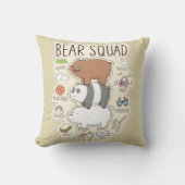 ベア – Bear Squad Journal Graphic クッション (正面)