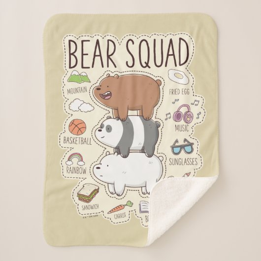 ベア – Bear Squad Journal Graphic シェルパブランケット (正面)