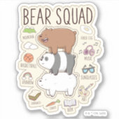 ベア – Bear Squad Journal Graphic シール (正面)