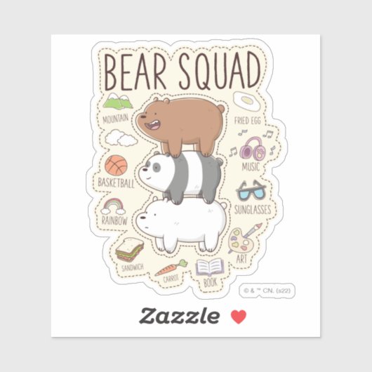 ベア – Bear Squad Journal Graphic シール (シート)