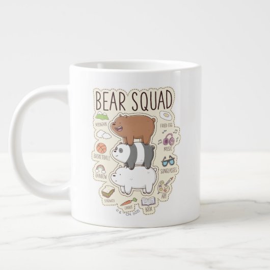 ベア – Bear Squad Journal Graphic ジャンボコーヒーマグカップ (左)