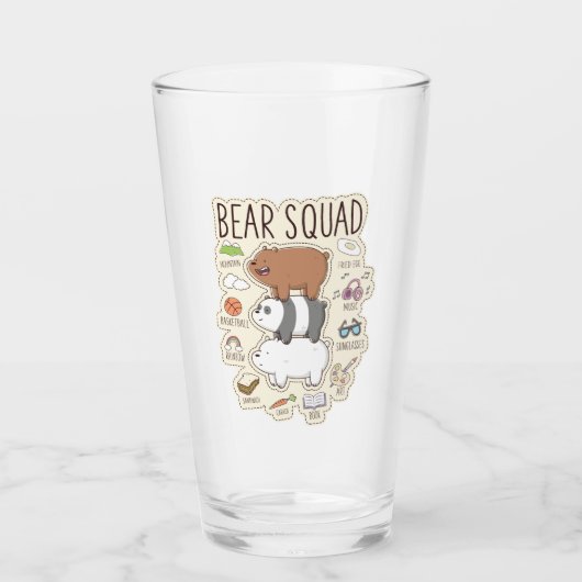 ベア – Bear Squad Journal Graphic タンブラーグラス (正面)
