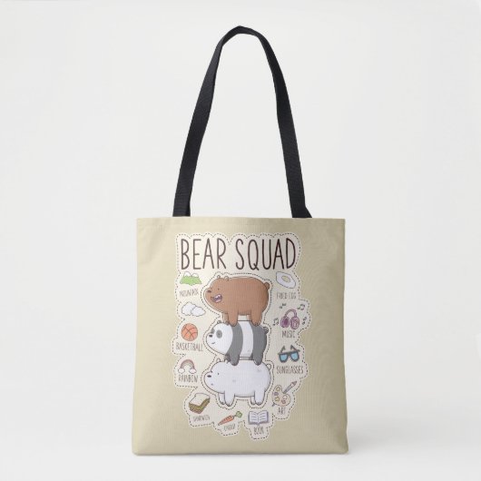 ベア – Bear Squad Journal Graphic トートバッグ (正面)
