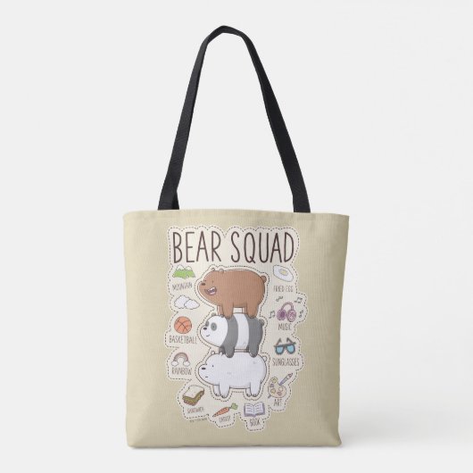 ベア – Bear Squad Journal Graphic トートバッグ (裏面)