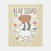 ベア – Bear Squad Journal Graphic フリースブランケット (正面)