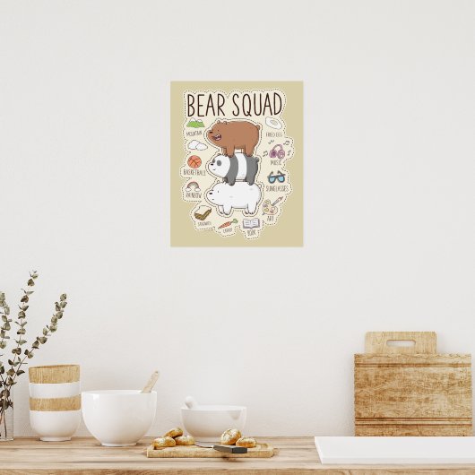 ベア – Bear Squad Journal Graphic ポスター (キッチン)