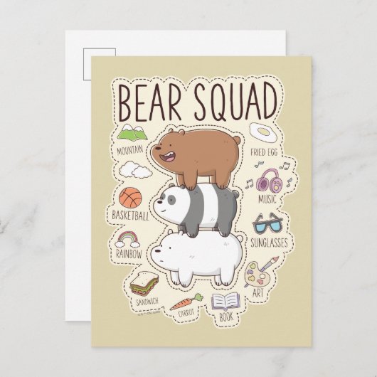 ベア – Bear Squad Journal Graphic ポストカード (正面/裏面)