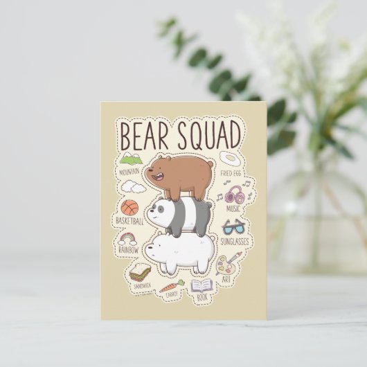 ベア – Bear Squad Journal Graphic ポストカード (スタンド正面)
