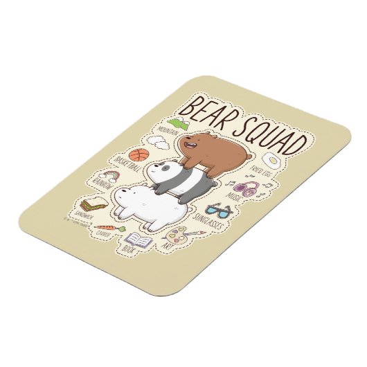 ベア – Bear Squad Journal Graphic マグネット (左側)