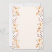 ベア – yスペシャル春フローラファースト誕生日 招待状 (裏面)