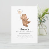 ベア – yファースト誕生日招待状 招待状 (スタンド正面)