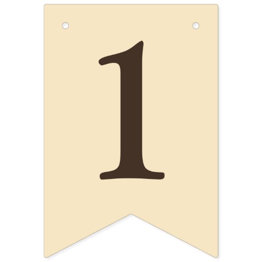 ベア – yファースト誕生日男女兼用イエローベア バンティングフラッグ (第2の旗)