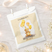 ベア – yファースト誕生日男女兼用イエローベア フェイバーバッグ (クリップ留めされた状態)