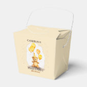 ベア – yファースト誕生日男女兼用イエローベア フェイバーボックス (正面サイド)