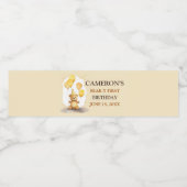 ベア – yファースト誕生日男女兼用イエローベア ペットボトルラベル (シングルラベル)