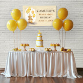 ベア – yファースト誕生日男女兼用イエローベア 横断幕