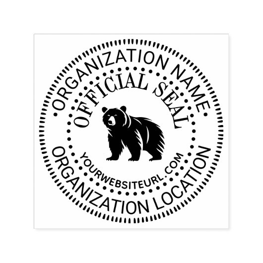 ベアSIL #3カスタム公式シール名場所URL セルフインキングスタンプ (デザイン)