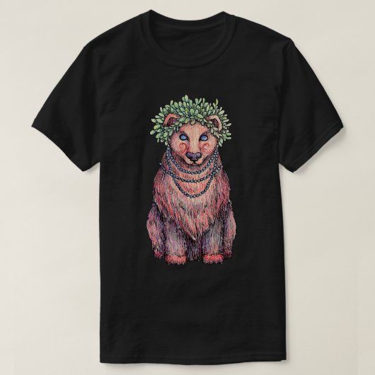 ベアTシャツ、フェアリー・ベアアートTシャツ、ベアー恋人、ベア Tシャツ (デザイン正面)