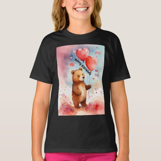 ベアYハッピーバースデーティー Tシャツ (正面)