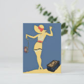 ベイでのカニ釣り ポストカード (スタンド正面)